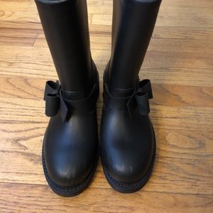 RED Valentino bow rain boots size 39 (runs small)